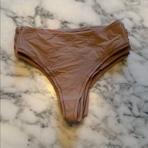 New Quince Second Skin Thong 6 Pack Nude Sand Sz S